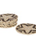 J-Line onderzetter Rond Ster - jute - naturel|bruin - 6 stuks