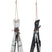 J-Line hanger Skis - metaal - zwart|wit - 2 stuks