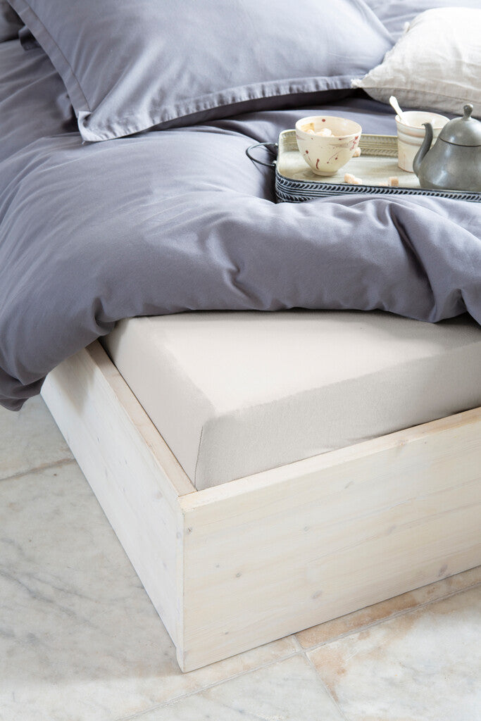 Walra - Hoeslaken Crispy Cotton - 90x200 - Zand