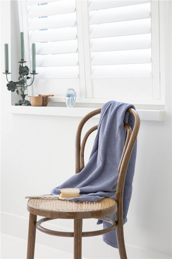 Walra - Badlaken Soft Cotton Popcorn (PP) - 70x140 - Blauw