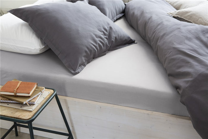 Walra - Hoeslaken Crispy Cotton - 90x200 - Grijs