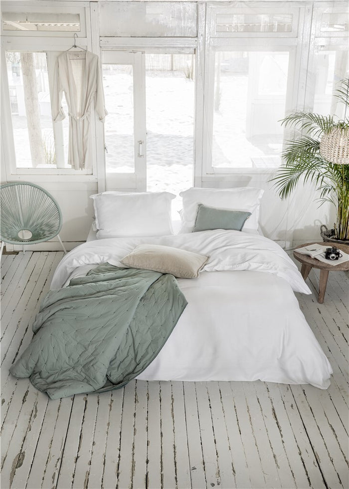 Walra - Dekbedovertrek Vintage Satin - 260x220 - Wit