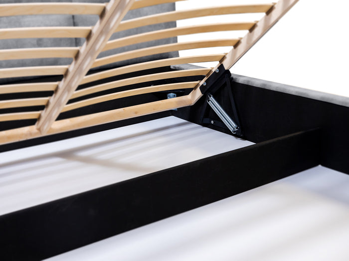 Trae Mobler Porto 160 x 200 cm Gestoffeerd Bed Asgrijs