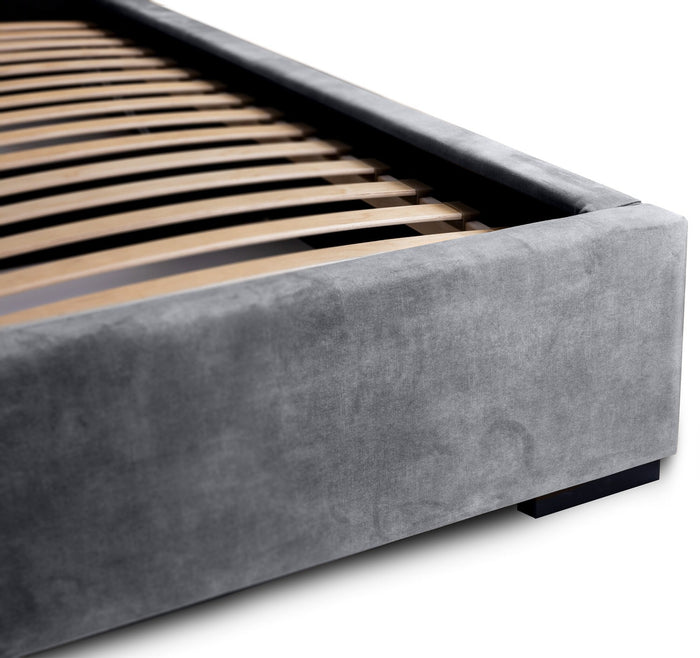 Trae Mobler Porto 160 x 200 cm Gestoffeerd Bed Asgrijs