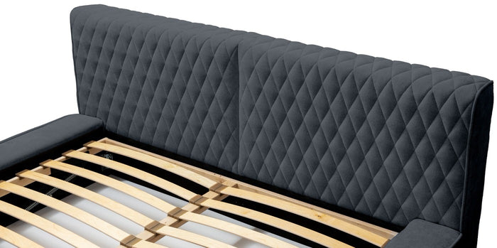 Trae Mobler Azurro 180 x 200 cm Gestoffeerd Bed Donkerblauw