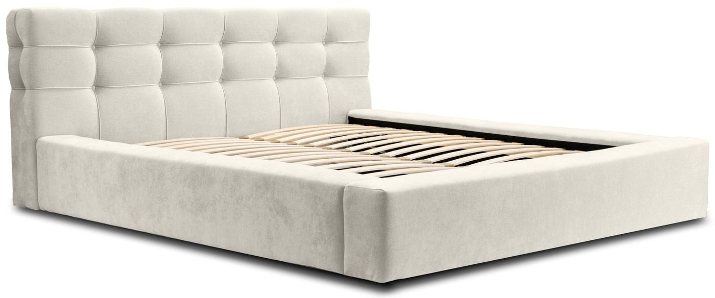 Trae Mobler Grace 140 x 200 cm Gestoffeerd Bed Lichtgrijs