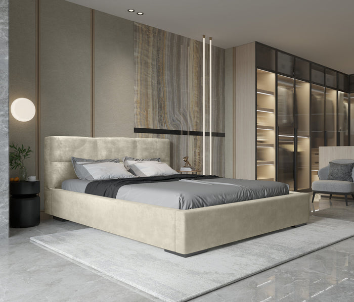 Trae Mobler Porto 160 x 200 cm Gestoffeerd Bed Zand