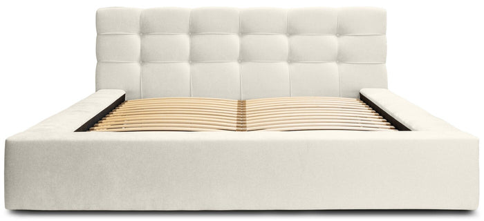 Trae Mobler Grace 140 x 200 cm Gestoffeerd Bed Lichtgrijs