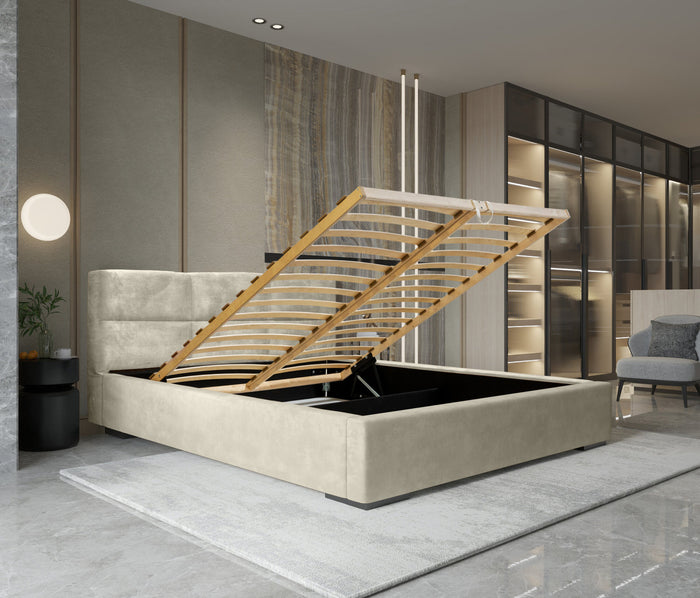 Trae Mobler Porto 160 x 200 cm Gestoffeerd Bed Zand