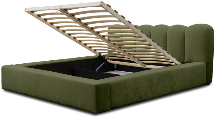 Trae Mobler Dallas 180 x 200 cm Gestoffeerd Bed Bosgroen