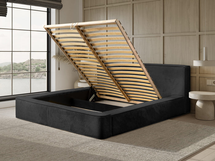 Trae Mobler Harmon 180x200 cm Gestoffeerd Bed Zwart