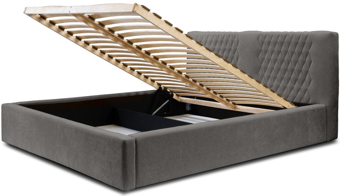 Trae Mobler Montana 160 x 200 cm Gestoffeerd Bed Donkergrijs