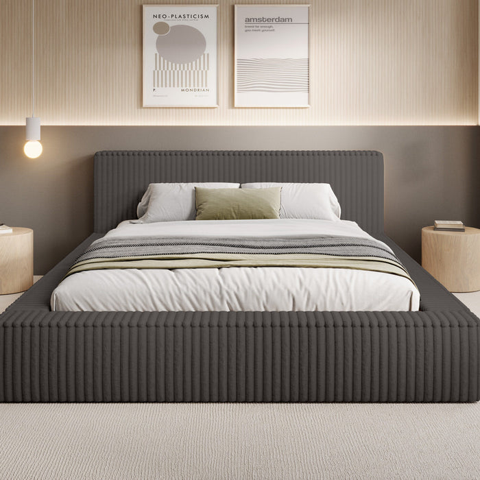 Trae Mobler Melody 160 x 200 cm Gestoffeerd Bed Donkergrijs