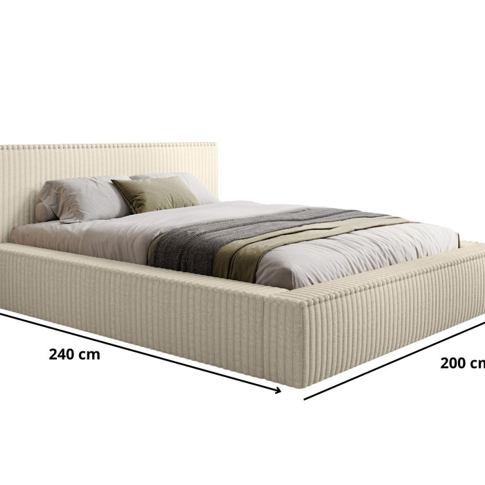 Trae Mobler Melody 160 x 200 cm Gestoffeerd Bed Donkergrijs