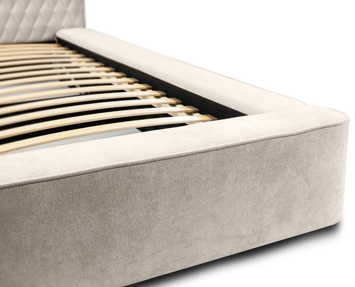 Trae Mobler Azurro 160 x 200 cm Gestoffeerd Bed Beige