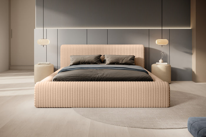 Trae Mobler Hana 180 x 200 cm Gestoffeerd Bed Beige