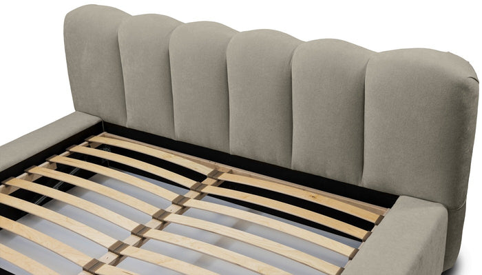 Trae Mobler Dallas 140 x 200 cm Gestoffeerd Bed Taupe