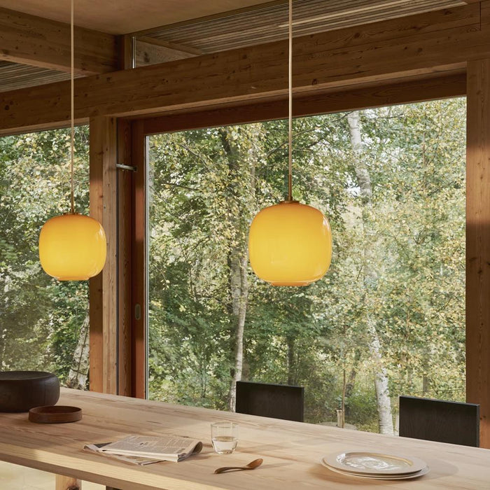 Louis Poulsen VL 45 Radiohus hanglamp Ø175 Brass|Glossy Amber