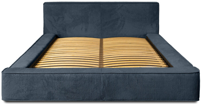 Trae Mobler Harmon 140x200 cm Gestoffeerd Bed Navy Blauw