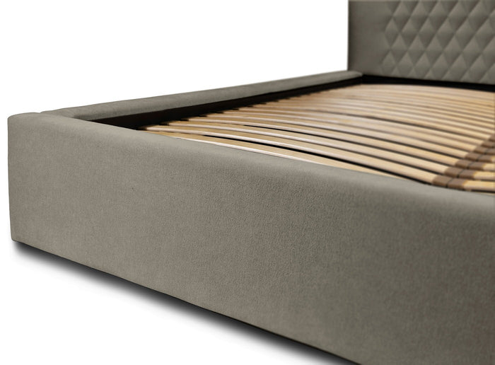 Trae Mobler Montana 160 x 200 cm Gestoffeerd Bed Taupe