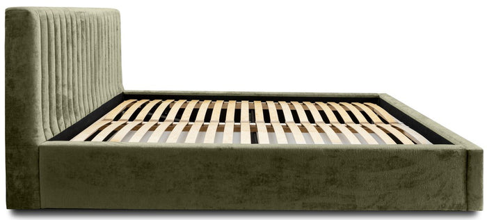 Trae Mobler Vegas 180 x 200 cm Gestoffeerd Bed Olijfgroen