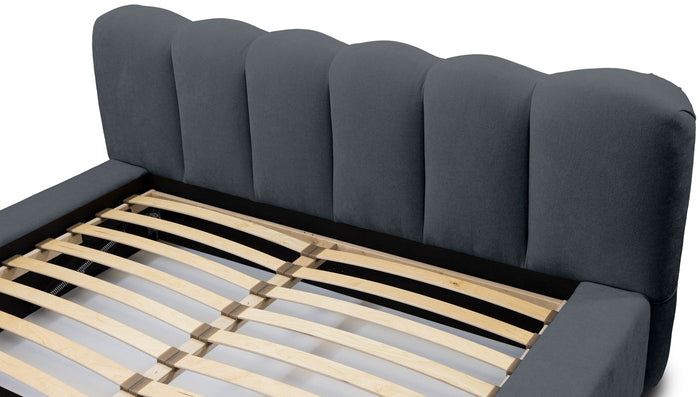 Trae Mobler Dallas 180 x 200 cm Gestoffeerd Bed Donkerblauw