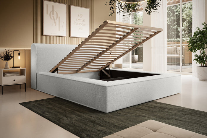 Trae Mobler Fatima 140 x 200 cm Gestoffeerd Bed Ivory