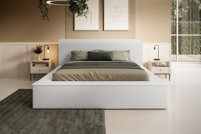 Trae Mobler Fatima 140 x 200 cm Gestoffeerd Bed Ivory