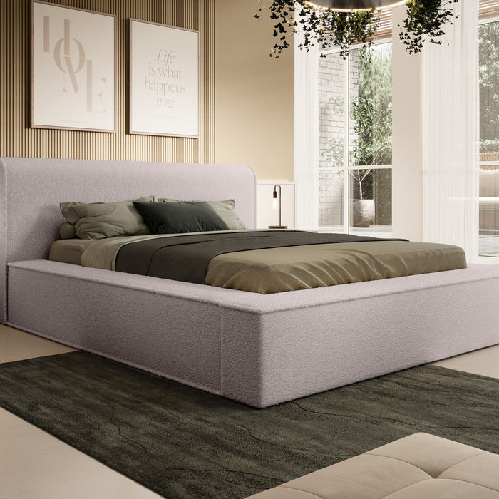 Trae Mobler Fatima 140 x 200 cm Gestoffeerd Bed Taupe