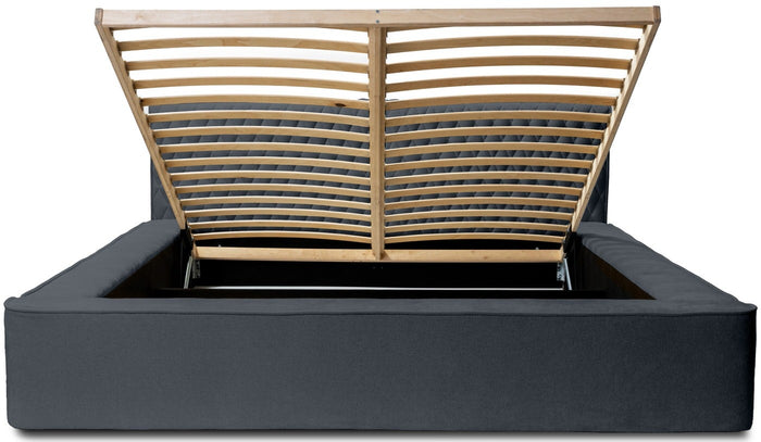 Trae Mobler Azurro 140 x 200 cm Gestoffeerd Bed Donkerblauw