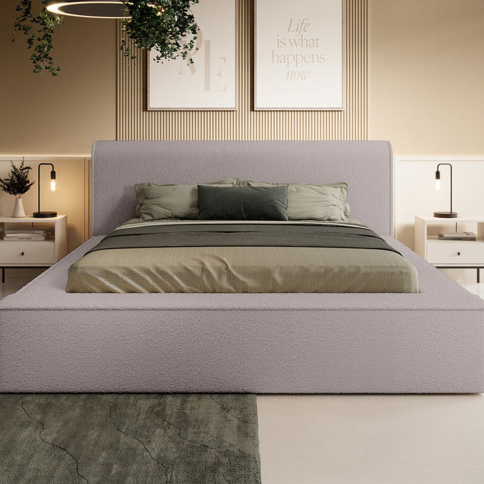 Trae Mobler Fatima 140 x 200 cm Gestoffeerd Bed Taupe