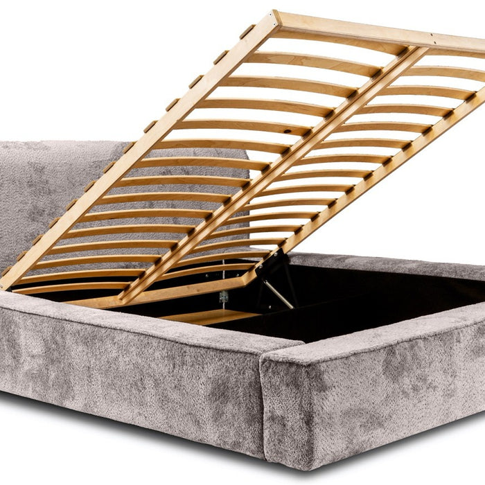 Trae Mobler Fatima 140 x 200 cm Gestoffeerd Bed Taupe