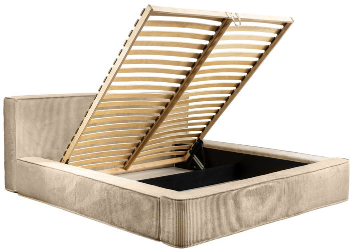 Trae Mobler Harmon 140 x 200 cm Gestoffeerd Bed Beige