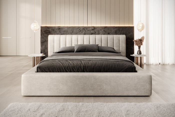 Trae Mobler Amira 180 x 200 cm Gestoffeerd Bed Pearl