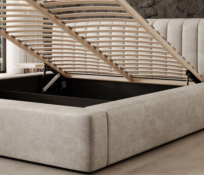 Trae Mobler Amira 180 x 200 cm Gestoffeerd Bed Pearl