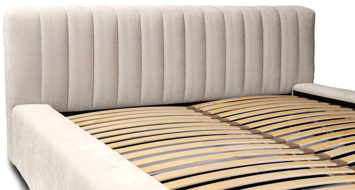 Trae Mobler Como 140 x 200 cm Gestoffeerd Bed Beige