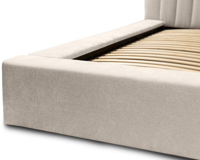 Trae Mobler Como 140 x 200 cm Gestoffeerd Bed Beige