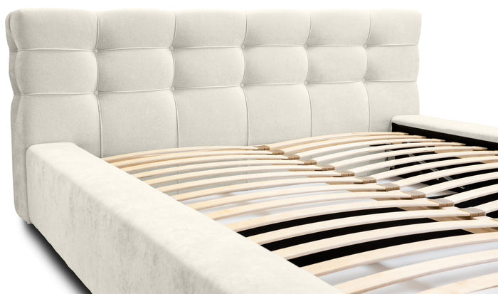 Trae Mobler Grace 160 x 200 cm Gestoffeerd Bed Lichtgrijs