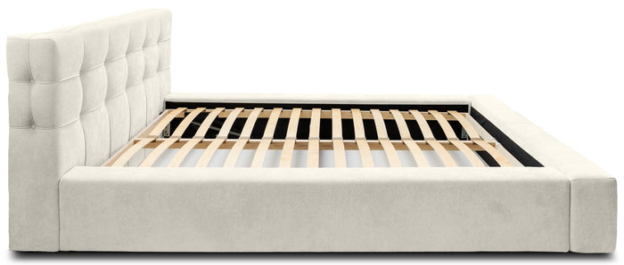 Trae Mobler Grace 160 x 200 cm Gestoffeerd Bed Lichtgrijs