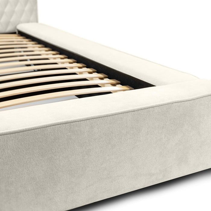 Trae Mobler Azurro 140 x 200 cm Gestoffeerd Bed Lichtgrijs