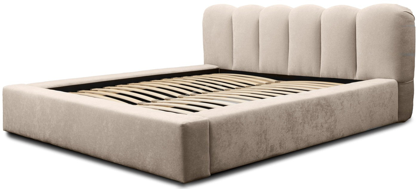 Trae Mobler Dallas 140 x 200 cm Gestoffeerd Bed Beige