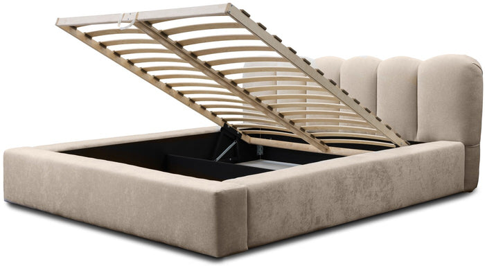 Trae Mobler Dallas 140 x 200 cm Gestoffeerd Bed Beige