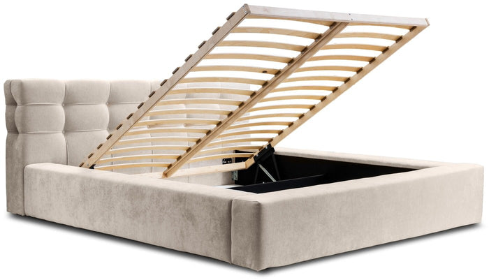 Trae Mobler Grace 140 x 200 cm Gestoffeerd Bed Beige