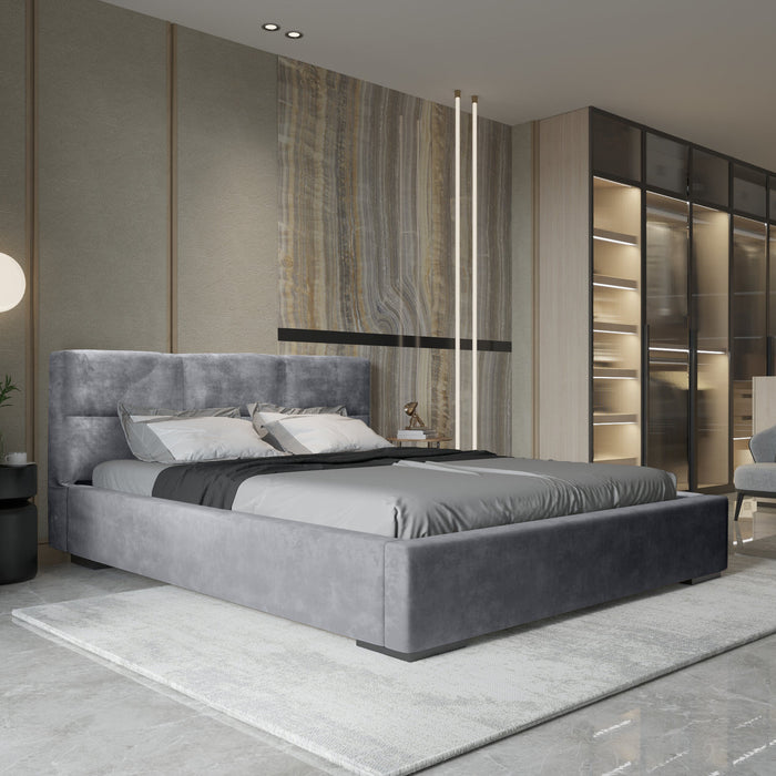 Trae Mobler Porto 180 x 200 cm Gestoffeerd Bed Asgrijs