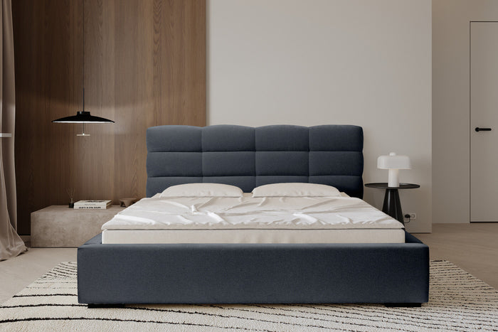 Trae Mobler Faro 160 x 200 cm Gestoffeerd Bed Donkerblauw