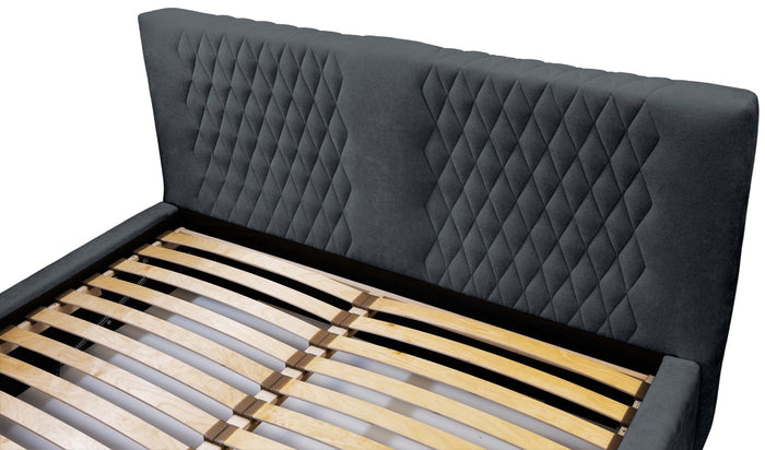 Trae Mobler Montana 160 x 200 cm Gestoffeerd Bed Donkerblauw