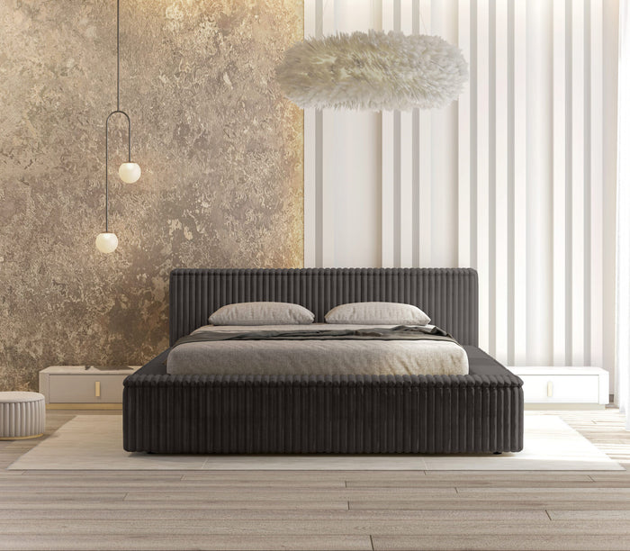 Trae Mobler Melody 180 x 200 cm Gestoffeerd Bed Donkergrijs