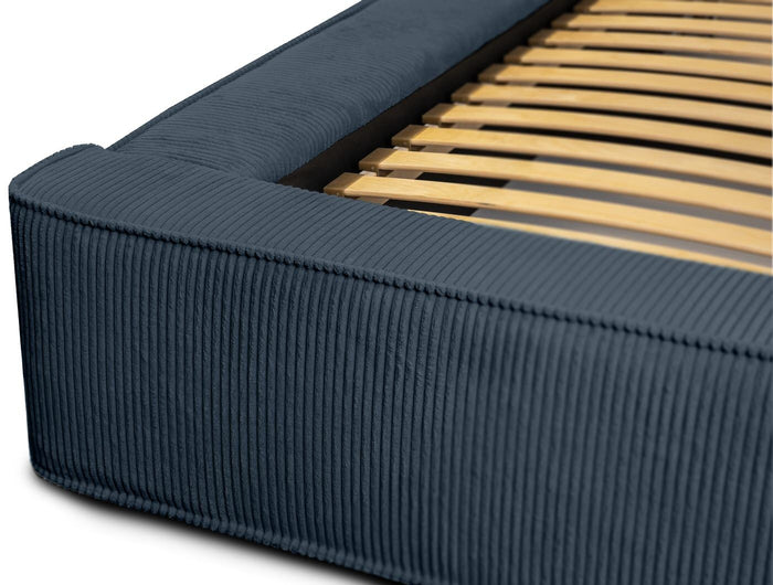 Trae Mobler Harmon 160x200 cm Gestoffeerd Bed Navy Blauw