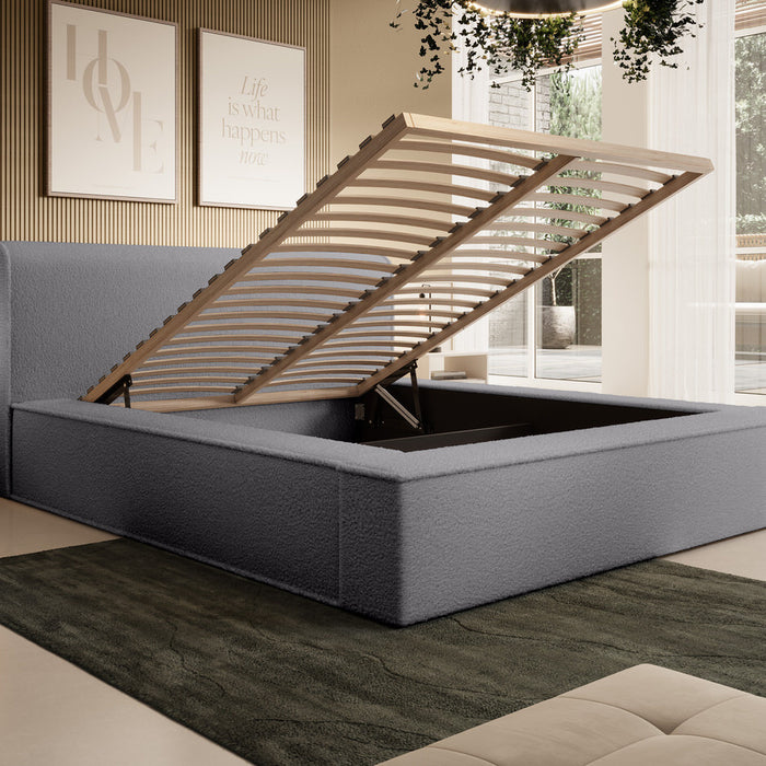 Trae Mobler Fatima 180 x 200 cm Gestoffeerd Bed Tingrijs