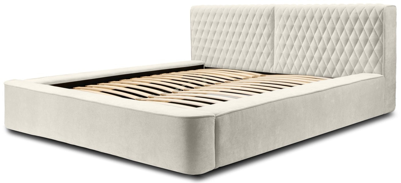 Trae Mobler Azurro 160 x 200 cm Gestoffeerd Bed Lichtgrijs